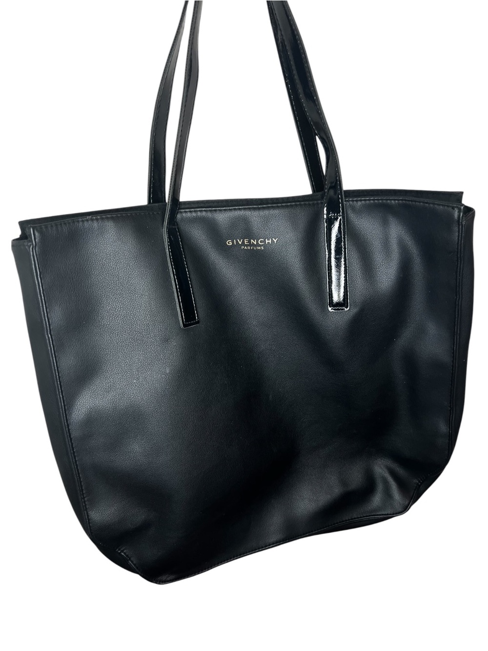 Givenchy Black Leather Tote with Patent Trim